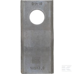 Mähmesser links / rechts 105X47X3 Mm, Bohrung Ø 21 Mm, Geeignet für Kverneland / Claas / Pz / Krone / Marangon / Massey Ferguson / Pöttinger / Taarup / Vicon, 25Er-Packung (Vgcm120Kr) Kramp