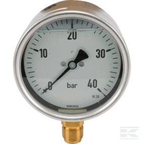 Manometer Ø 100 0-40 Bar ½ Kramp MA10040L08SSGF