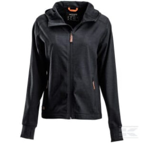 Fleece mit Reißverschluss Und Kapuze Damen, Charcoal S Kramp KW5011301811048