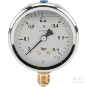 Manometer Ø63 0-0,6Bar ¼" Unte Kramp MA6306L04SSGF