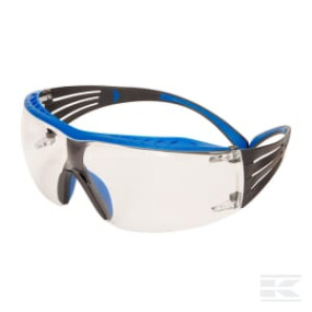Schutzbrille Securefit 400X, Rahmen Blau/Grau, Scotchgard™ Anti-Fog (K&N), Farbloses Glas Kramp SF401XSGAFBLU