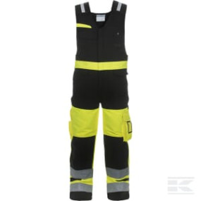 Latzhose, Erwachsener, Gr. 2Xs Uk:30 Ja , Gelb;Schwarz, Trendy High Visible Stretch-Line , By Hydrowear Kramp 044485YB44