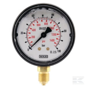 Manometer Ø63 0-100Bar ¼" Unte Kramp MA63100L04PLGF