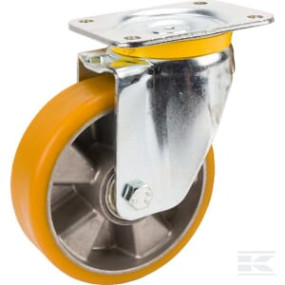 Lenkrolle mit Polyurethan-Lauffläche Kramp 4680ITP160P63
