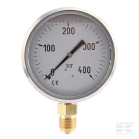 Manometer Ø100 0-400Bar ½" Unt Kramp MA100400L08SSGF