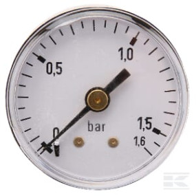 Manometer Ø40 0-1,6Bar ⅛" Hinten Kramp MA40016B02ST