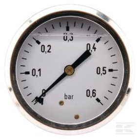 Manometer Ø63 0-0,6Bar ¼" Hint Kramp MA6306B04SSGF