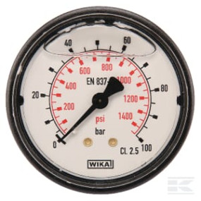 Manometer Ø63 0-100Bar ¼" Hint Kramp MA63100B04PLGF