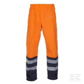 Regenhose Wasserabweisend , 2Xl , Hi-Vis , Orange, Hydrosoft By Hydrowear Kramp 014580FO2XL