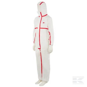 Einwegoveralls, Erwachsener, Gr. 2Xl Uk:42-44 , Weiß Rot , By 3M Kramp 4565XXL