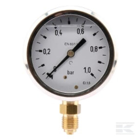 Manometer Ø63 0-1Bar ¼" Unten Kramp MA631L04SSGF