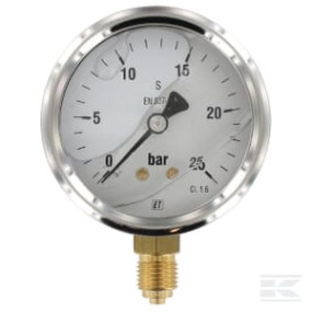 Manometer Ø63 0-25Bar ¼" Unten Kramp MA6325L04SSGF