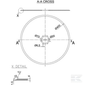Scheibe Flach 400X4,0Mm Kramp