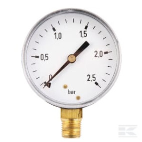 Manometer Ø63 0-2,5Bar ¼" Unte Kramp MA63025L04ST