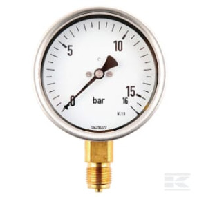 Manometer Ø100 0-16Bar ½" Unte Kramp MA10016L08SSGF