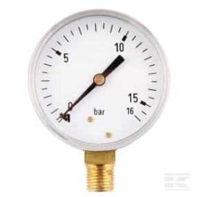 Manometer Ø63 0-16Bar ¼" Unten Kramp MA6316L04SS