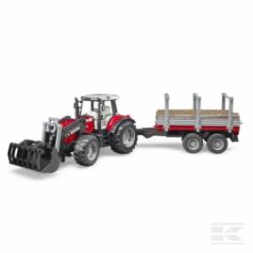 Massey Ferguson 7480 mit Frontlader Und Rückewagen Kramp U02046