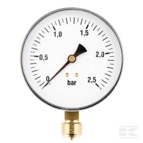 Manometer Ø100 0-2,5Bar ½" Unt Kramp MA100025L08ST