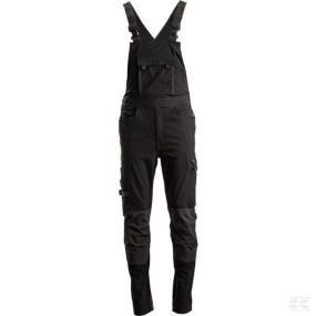 Latzhose, Erwachsener, Gr. 2Xs Uk:27-31 , Schwarz, 4 Way Stretch , By Kramp KW203445001075
