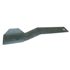 Schlegelmesser, Länge 765Mm, Breite 100Mm, Dicke 12Mm, Bohrungsdurchmesser 38Mm Kramp