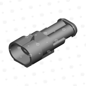 Stecker 2-P St Schwarz Krone 3030030