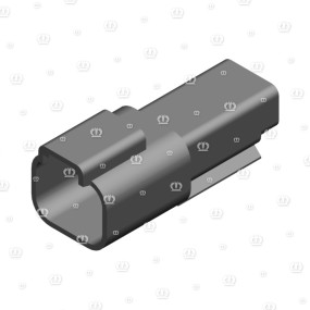 Stecker 2-P St Grau Krone 3033170