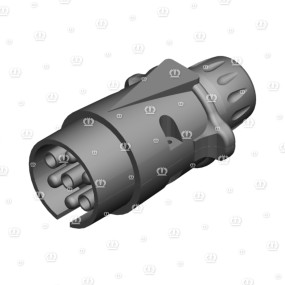 Stecker 7-P Bu/St Silber Krone 9245760