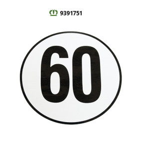 Aufkleber "60 Km/H Krone 9391751