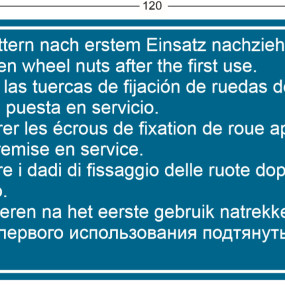 Aufkleber Radmuttern Nachziehen Blau De Krone 9421342