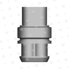 Stecker 2-P Bu Schwarz Krone