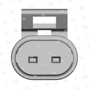 Stecker 2-P Bu Schwarz Krone