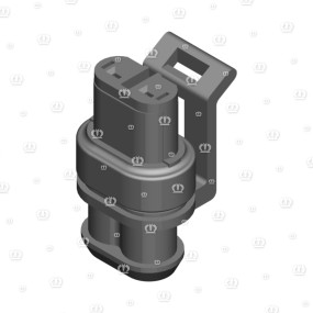 Stecker 2-P Bu Schwarz Krone