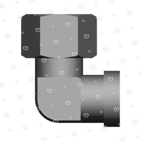 Winkelstutzen Richtungseinst. L 28 Krone