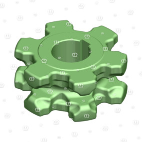 Nusskettenrad 10×31, Z=6, B=45 Krone