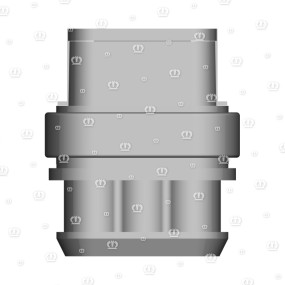 Stecker 3-P Bu Schwarz Krone