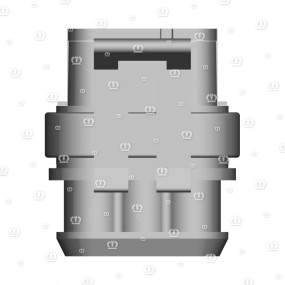 Stecker 3-P Bu Schwarz Krone