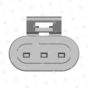Stecker 3-P Bu Schwarz Krone