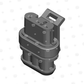 Stecker 3-P Bu Schwarz Krone