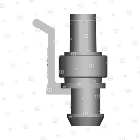 Stecker 3-P Bu Schwarz Krone