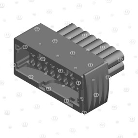 Stecker 16-P Bu Schwarz Krone