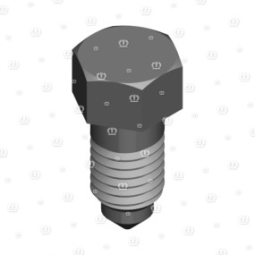 6Kt-Schraube M12 X 25 Krone 9024010