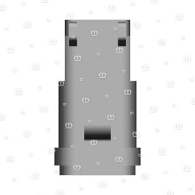 Stecker 2-P Bu Grau Krone