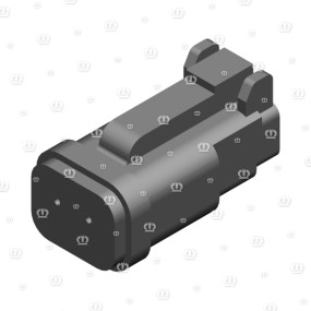 Stecker 2-P Bu Grau Krone