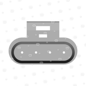 Stecker 4-P Bu Schwarz Krone