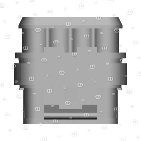 Stecker 4-P Bu Schwarz Krone