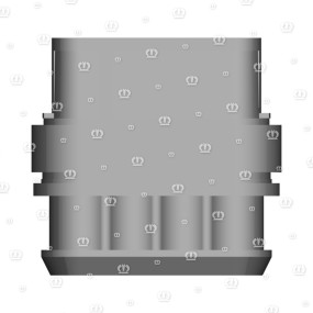 Stecker 4-P Bu Schwarz Krone