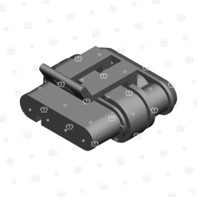 Stecker 4-P Bu Schwarz Krone