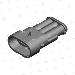 Stecker 3-P St Schwarz Krone