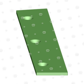 Verschleissblech mitte 3Tlg Krone