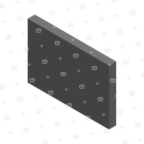 Gummiplatte 250X170X20 Krone